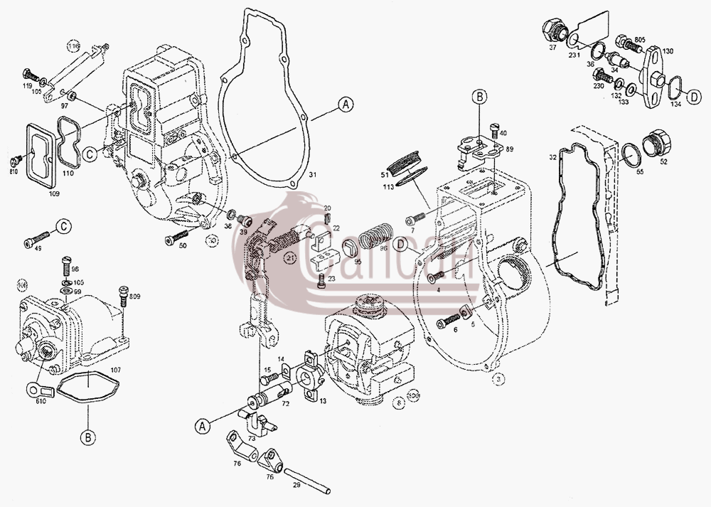 Центробежный регулятор PQV300... 1100РА1485ККамАЗ 6520 (Euro-2, 3)