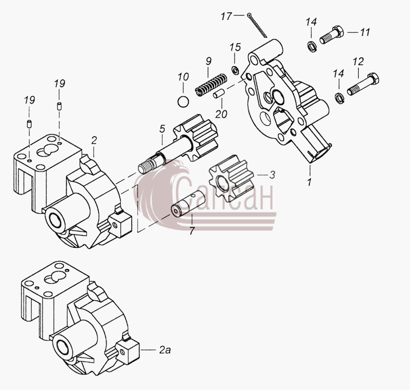 740.11-1011014-02 Насос масляныйКамАЗ 6520 (Euro-2, 3)