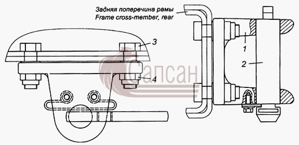 Установка буксирной вилкиКамАЗ 6540